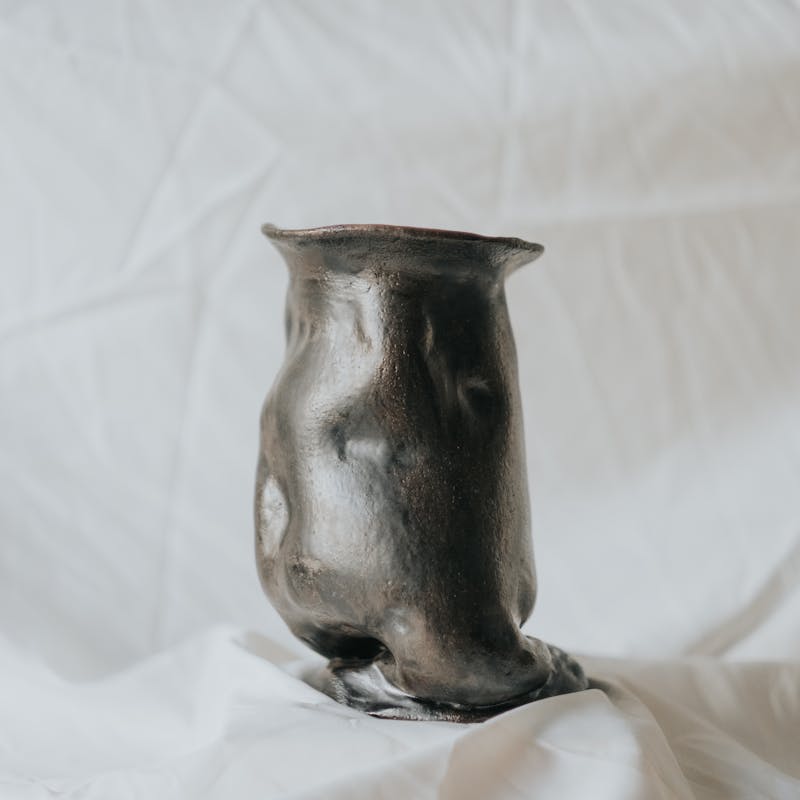 Jarr├│n de Cer├ímica Moderno Blanco Mate 30cm